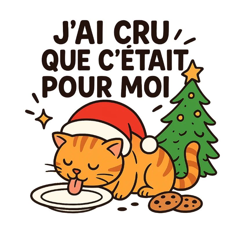 Chat festif Noël: pour moi