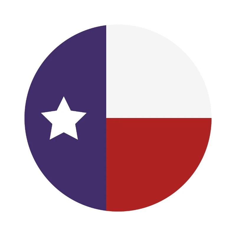 Texas round flag