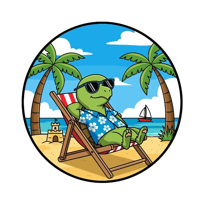 Cool Turtle Beach Vacation Summer Vibes