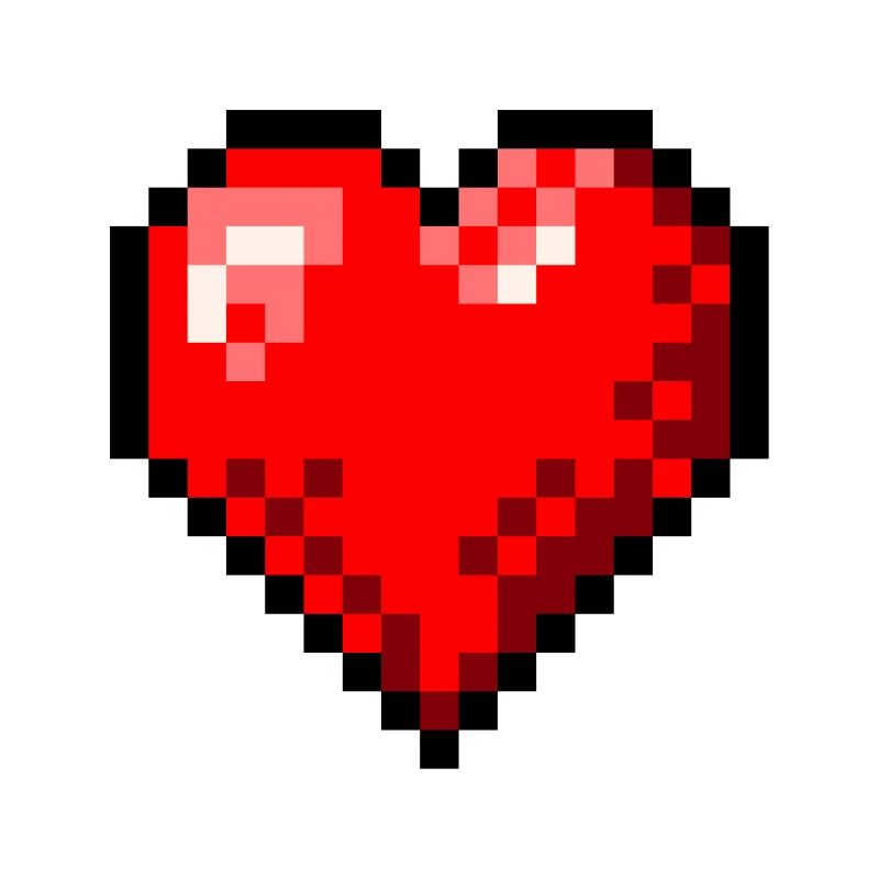 Pixel Art Rétro Single Heart