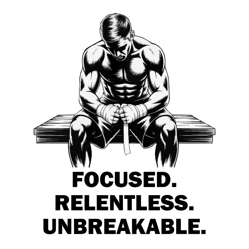 Combattant MMA concentré, implacable et incassable