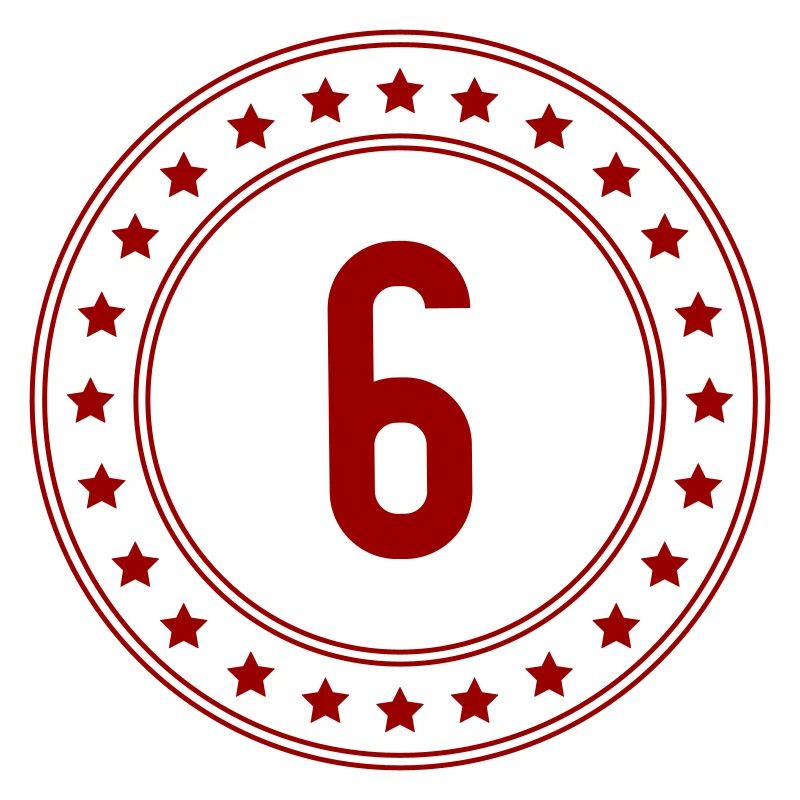 Roter Sieg-Badge 6