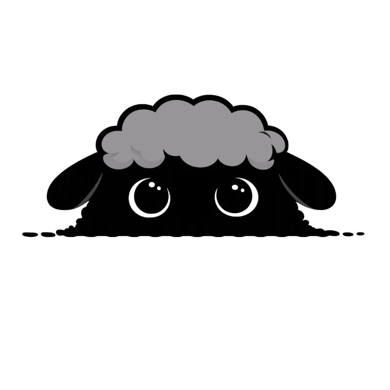 Cloudy sheep gaze