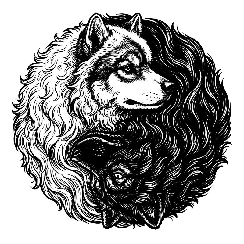 Eurasier | Yin Yang | Hintergrund Material
