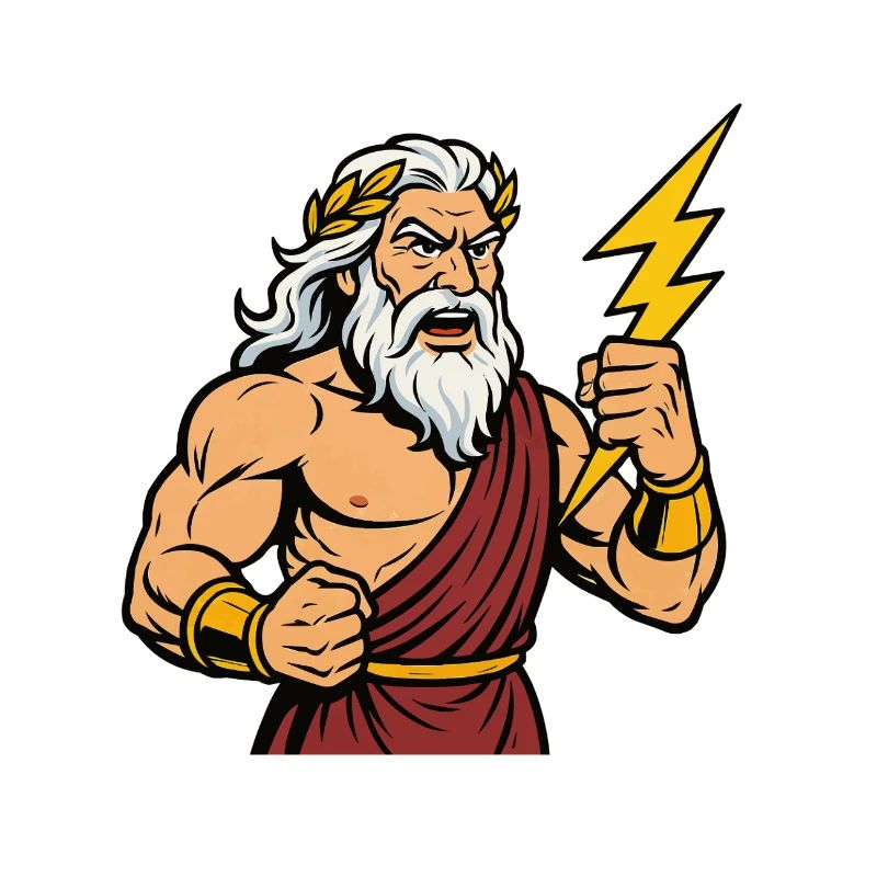 Dessin animé de Zeus