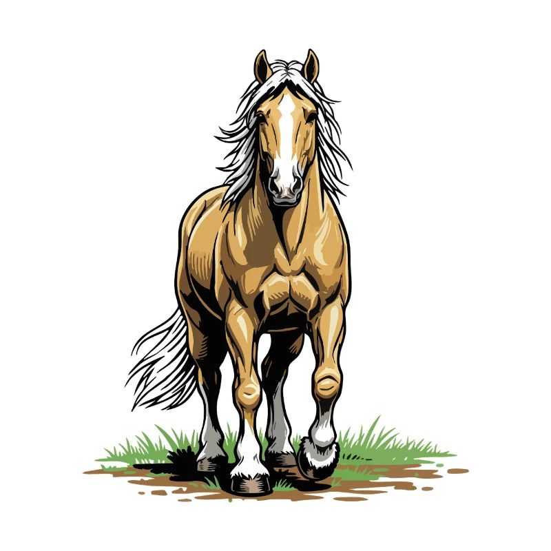 Palomino de Face Pferd Equestrian Elegance Chic