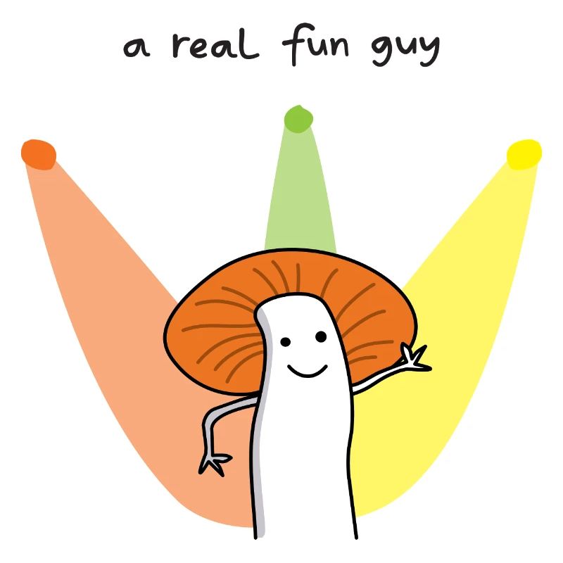 Real Fun Guy Mushroom Cartoon