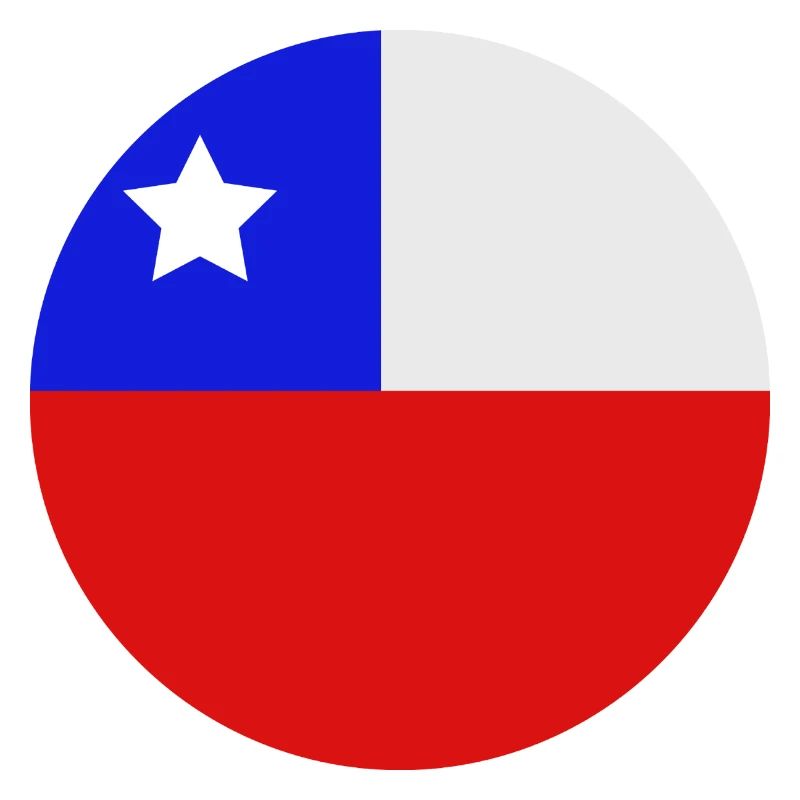 Drapeau chilien rond