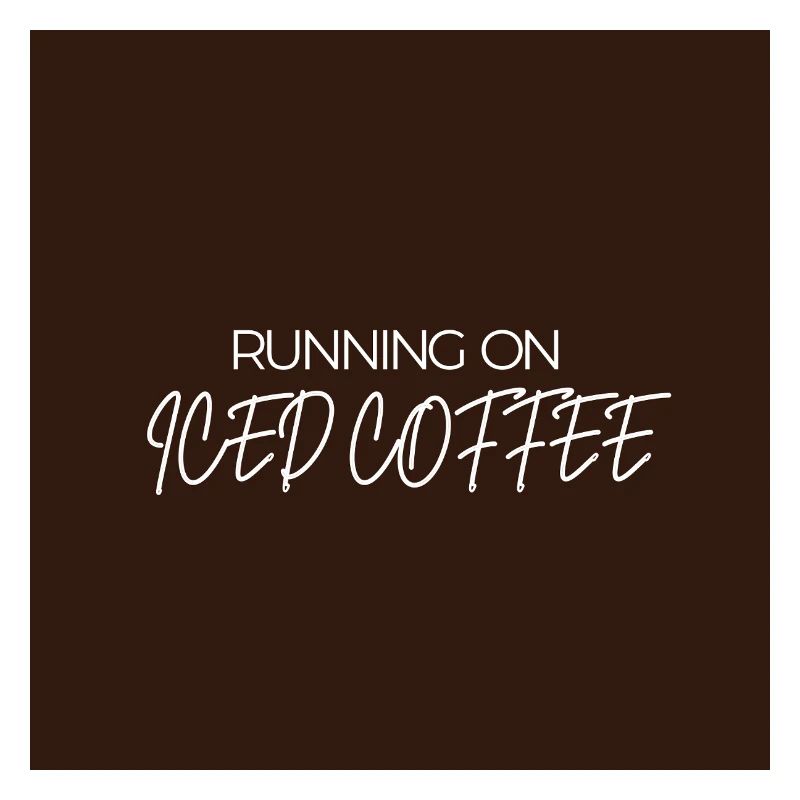 "RUNNING ON ICED COFFEE" Graphic Tee Design
