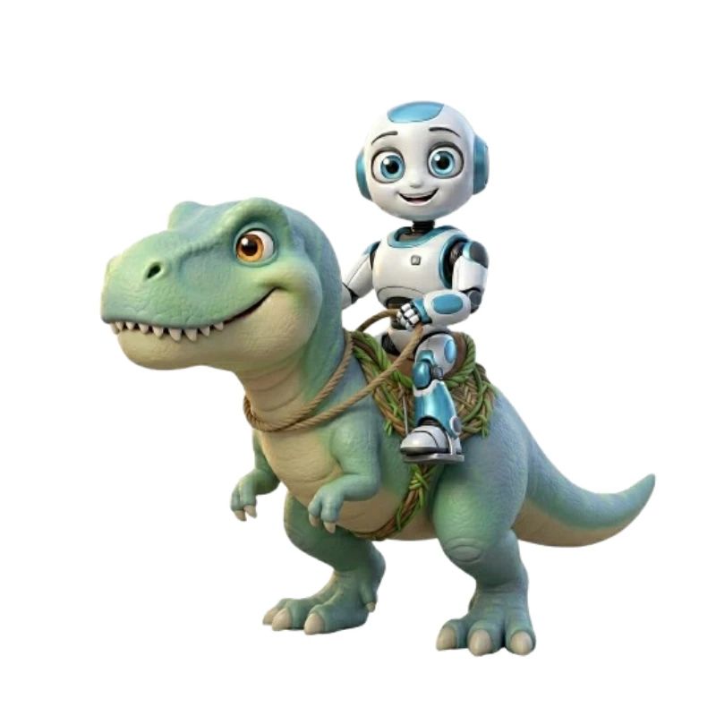 Effi AI : Aventure Dino – Robot mignon avec Dinosa