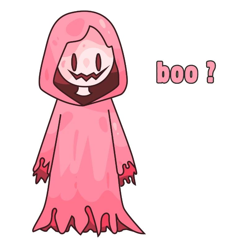 Süßer pinker Halloween-Geist sagt Buh?