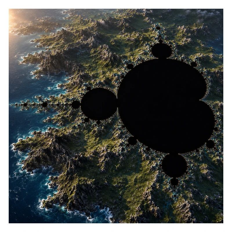 Fractale marine au-dessus de la côte