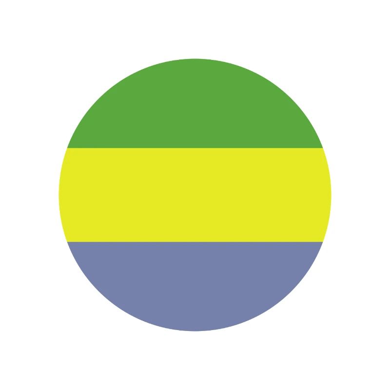 Gabon round flag