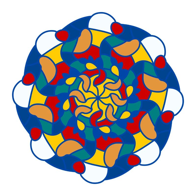 Helles Kaleidoskop-Mandala
