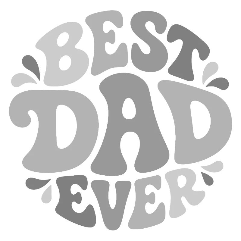 Best Dad Ever, Bester Papa - Rundes Retro-Design