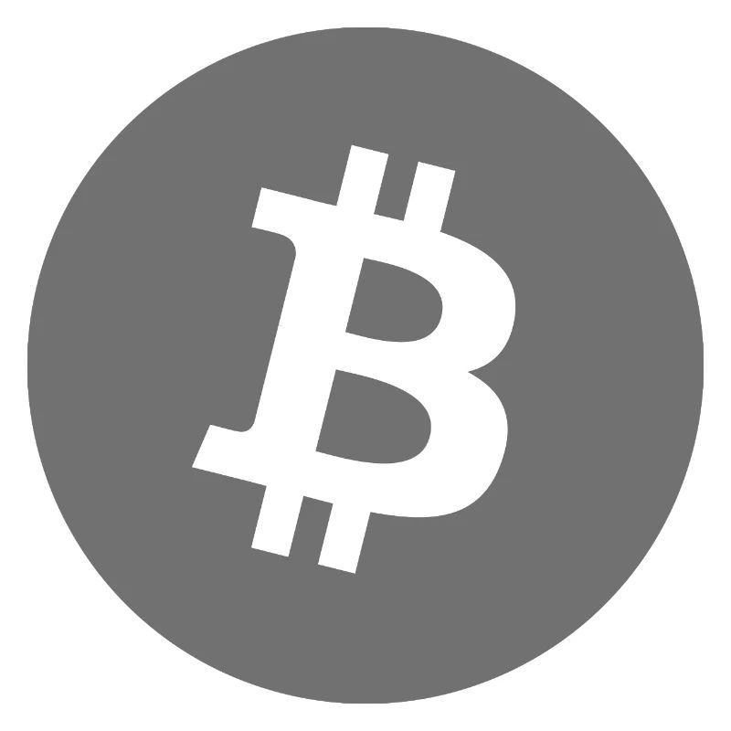 Bitcoin Core Symbol Grau Kreis