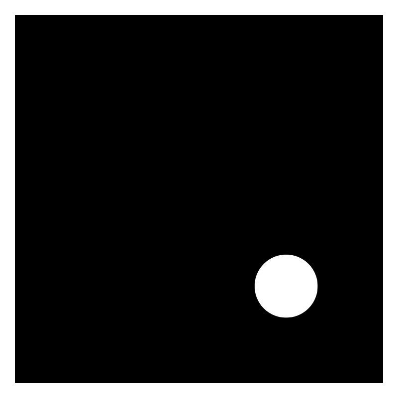 White circle on Black square 