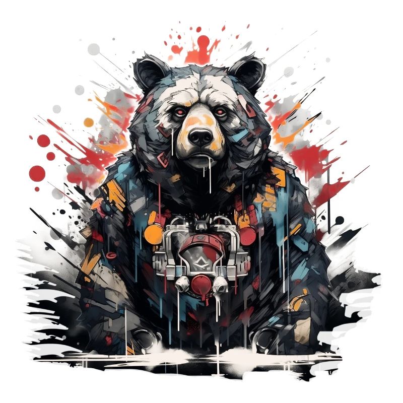 Ours rugissant. La force du style graffiti.