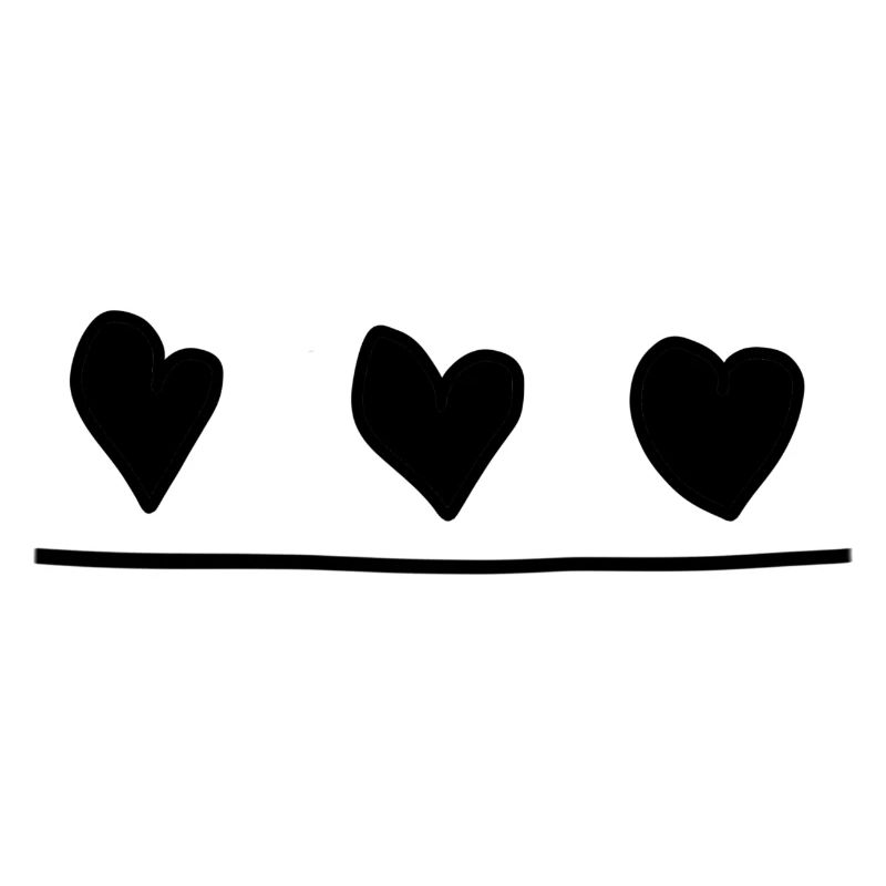 Trois cœurs Coeur Ligne Forme Formes