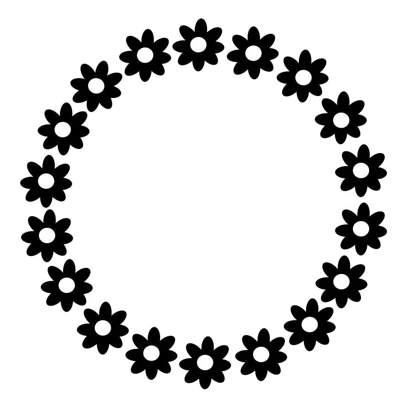 Une couronne de fleurs