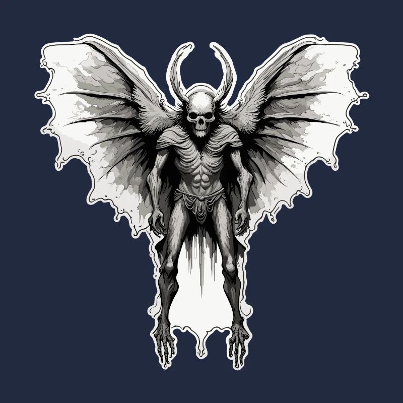 Mothman / papillon de nuit / insecte / créature mythique / flottant