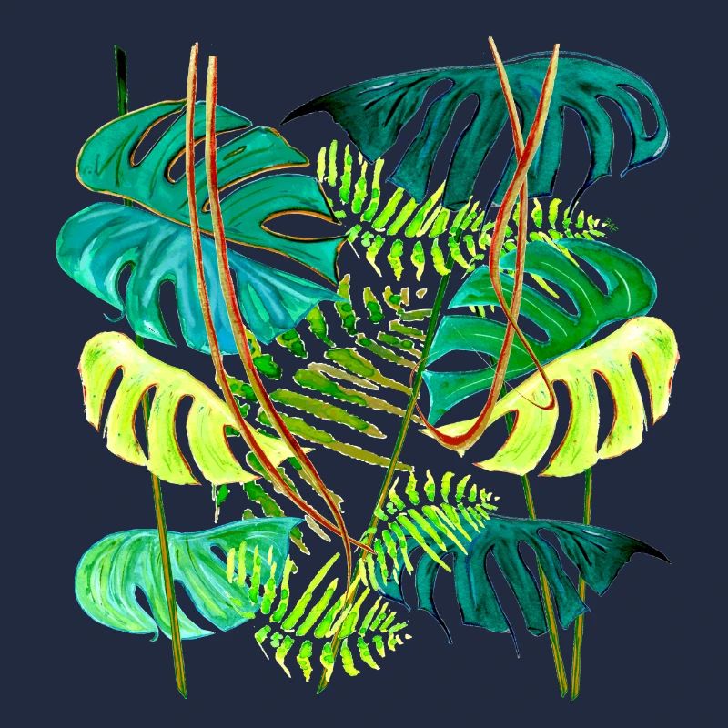 forêt tropicale monstera