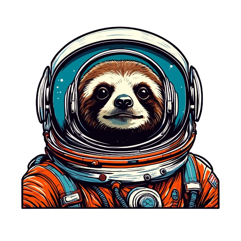 Astronaut / Space / Animal / Sloth / Spaceship