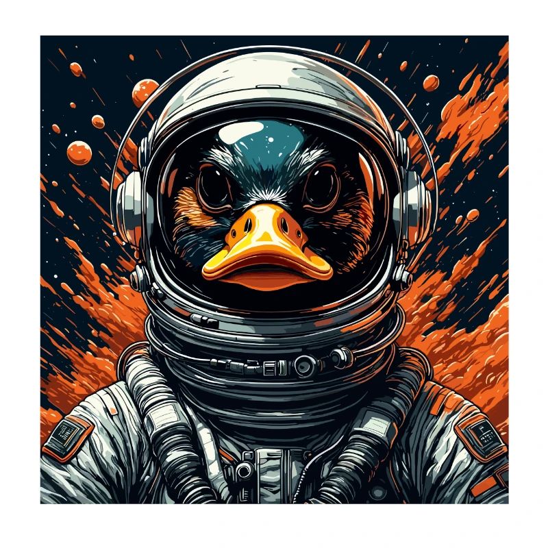 Astronaut / Space / Animal / Duck / Spaceship