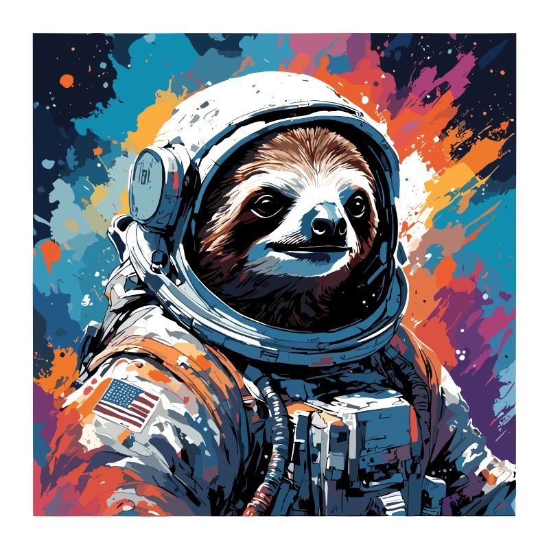 Astronaut / Space / Animal / Sloth / Spaceship