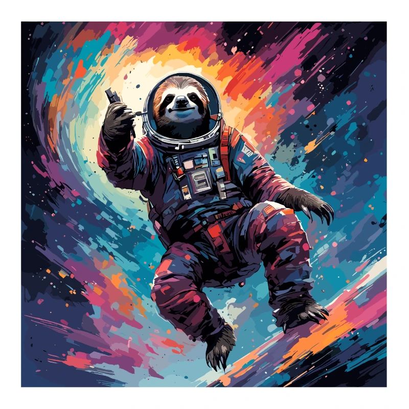 Astronaut / Space / Animal / Sloth / Spaceship