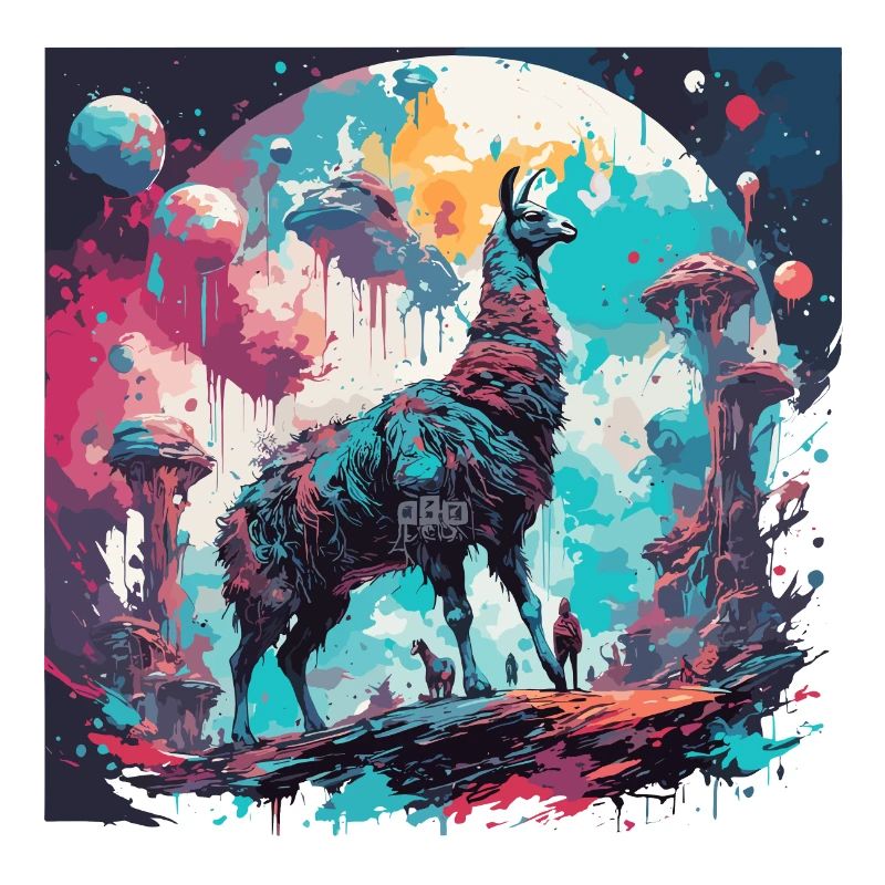 Astronaute / Espace / Espace / Vaisseau spatial / Lama