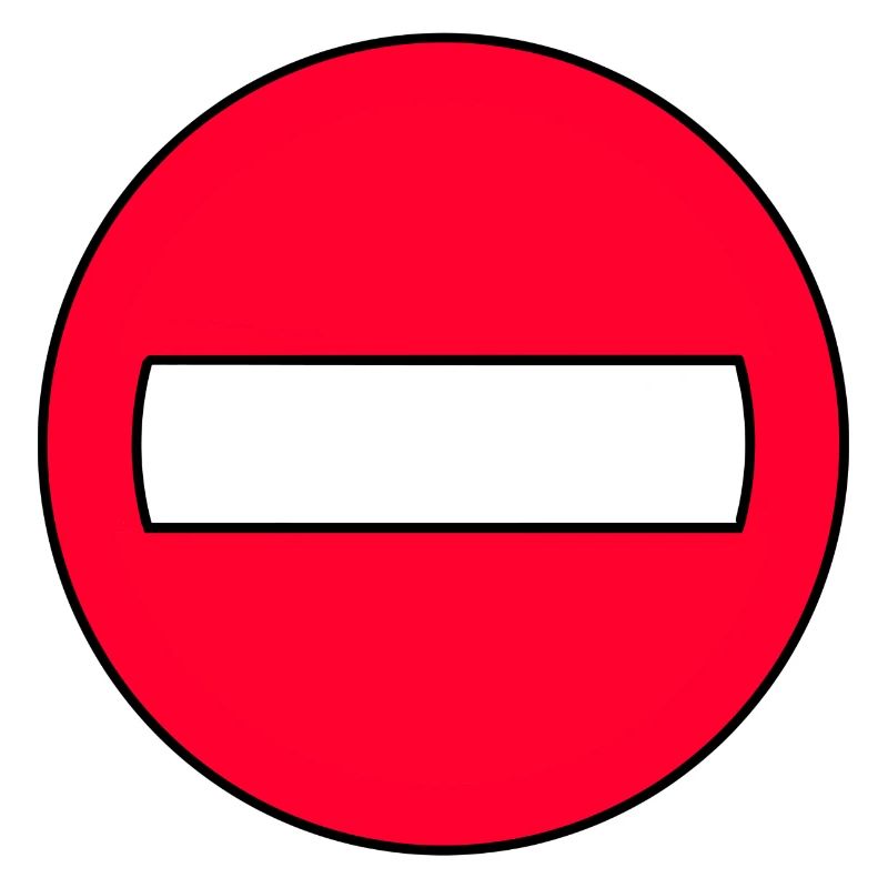 Icône Pas de Passage Rouge