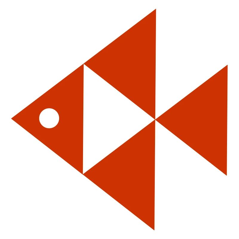 Retro Fish Geometric Design