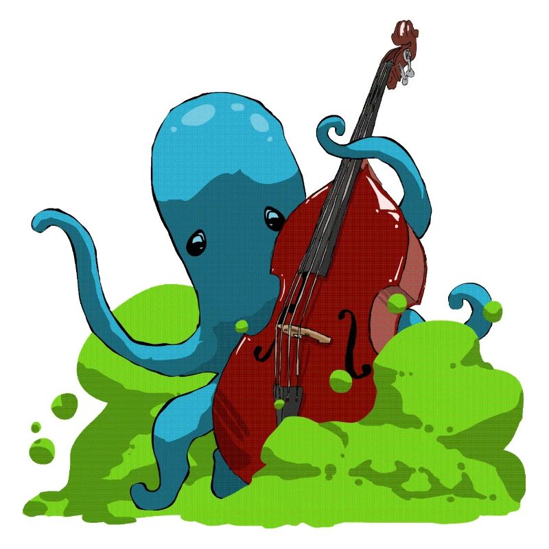 Octopus joue de la basse