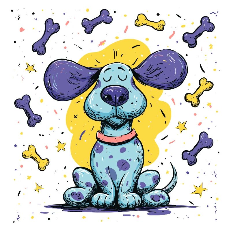 Stardog in colorful orbit