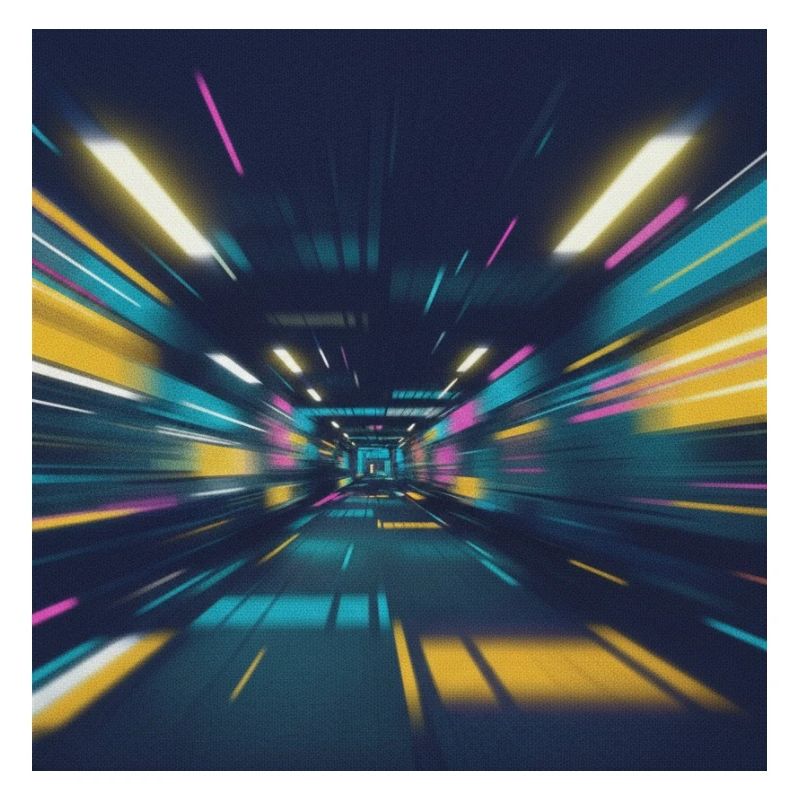 Neon-Tunnel U-Bahn Berlin 