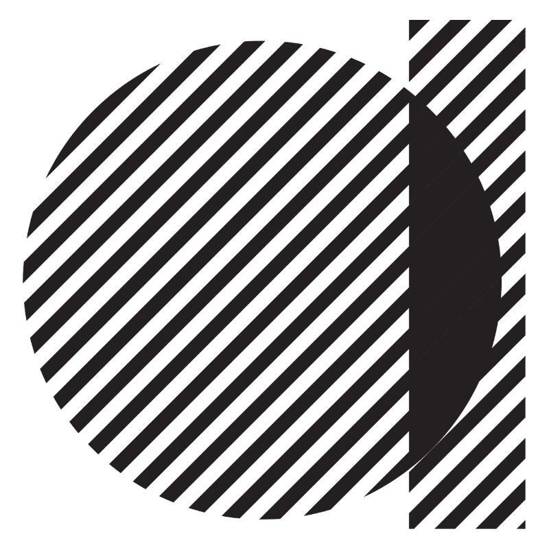 Diagonal Stripe Circle Abstract