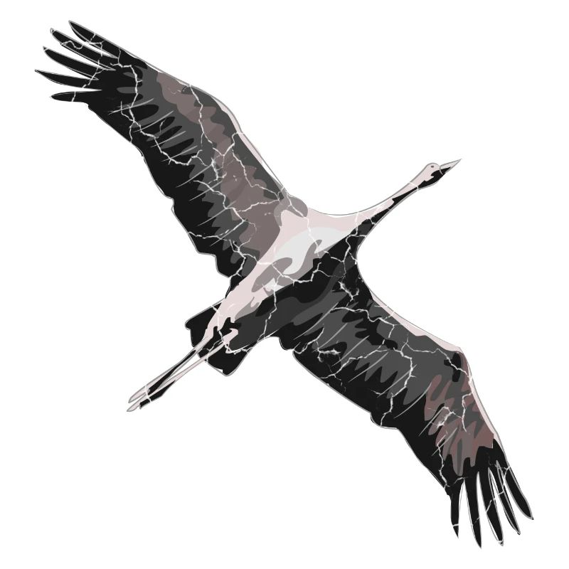 Grue volant vers le sud
