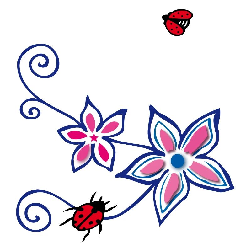 Blume mit Marienkäfer