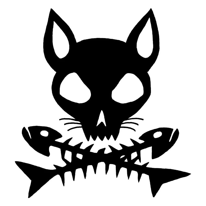 Crâne de chat noir
