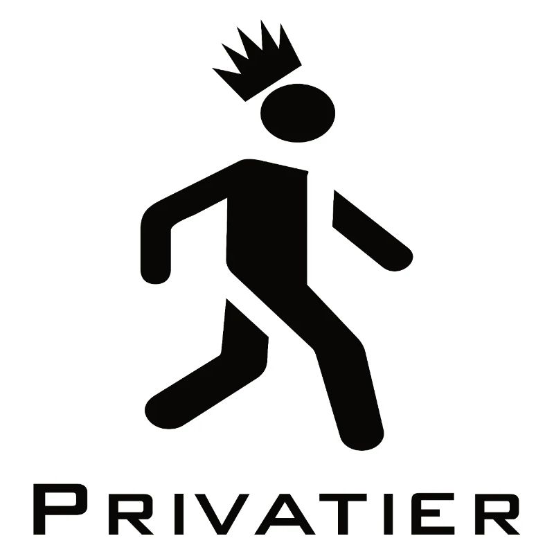 Privatier - Runner with Crown Design Black