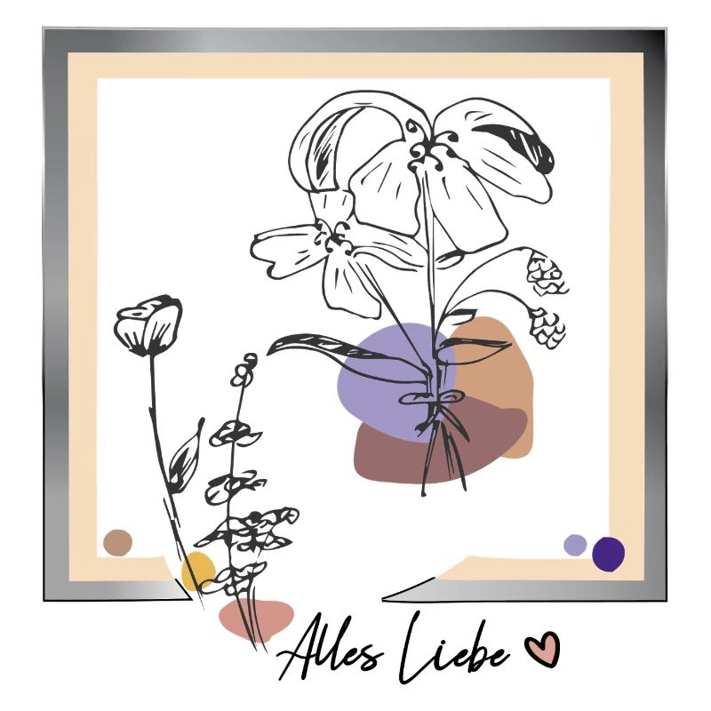 Picture frame with flowers
