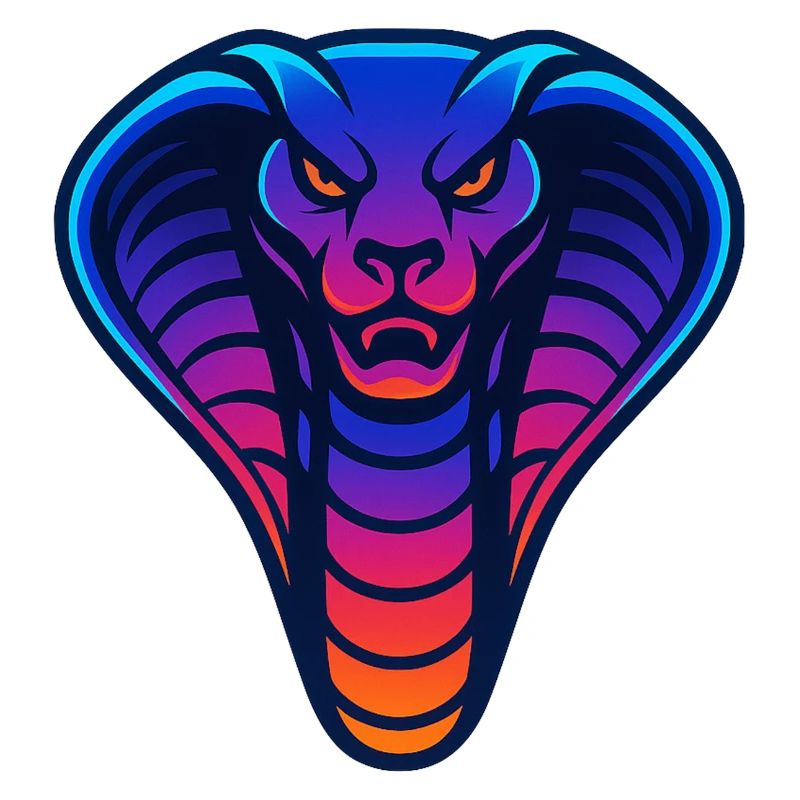 Illustration de dégradé de cobra néon