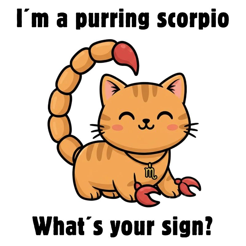 Sternzeichen Skorpion Katze – Cute Scorpio Cat