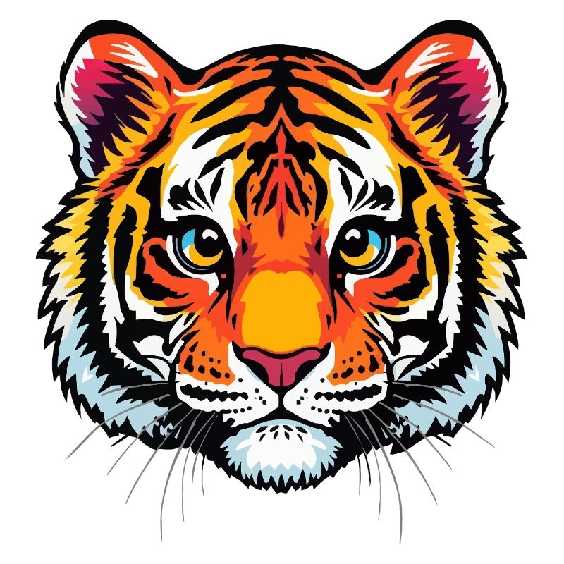 Niedlicher Tigerkopf 