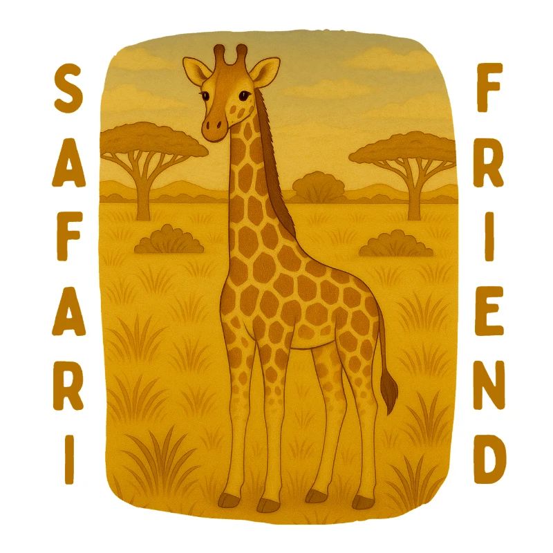 Girafe dans la savane dorée