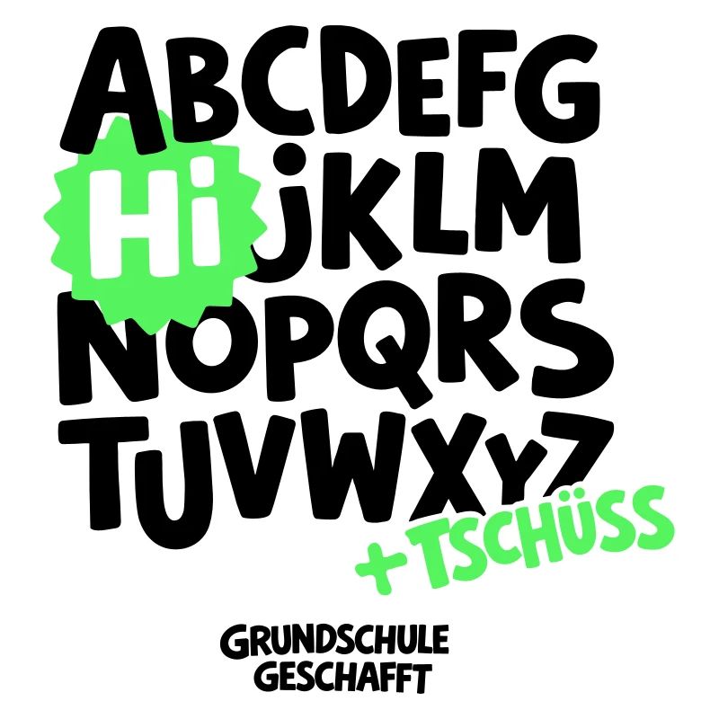 Grundschule Abschluss Shirt ABC
