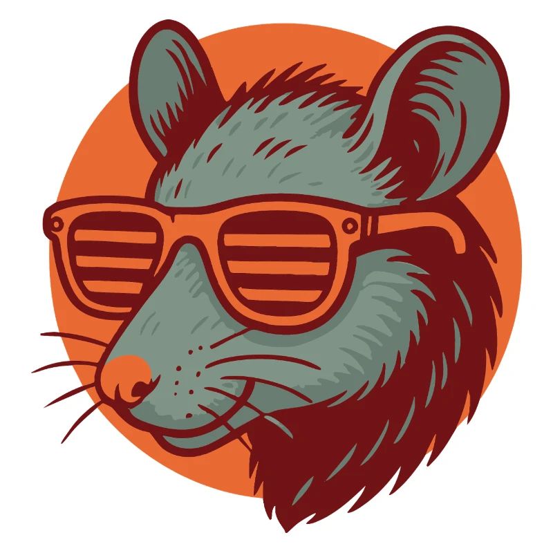 Rat avec des lunettes de soleil