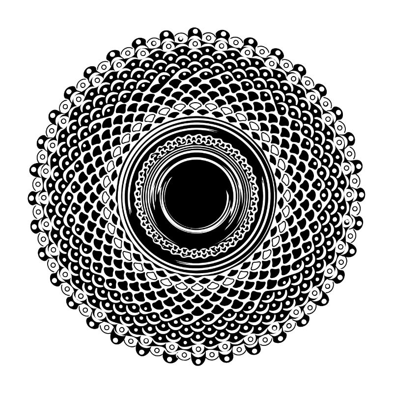 Exotic Yoga Mandala - Geometric Circle Shape