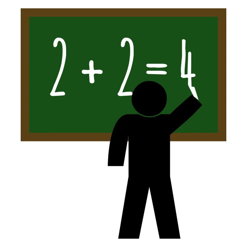 Lehrer Mathe Zahlen Tafel Schule
